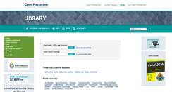 Desktop Screenshot of library.openpolytechnic.ac.nz
